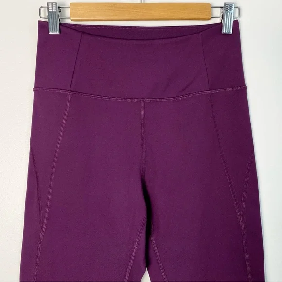 Girlfriend Collective Plum Compressive High Rise Legging Medium Purple Tights - Picture 9 of 16
